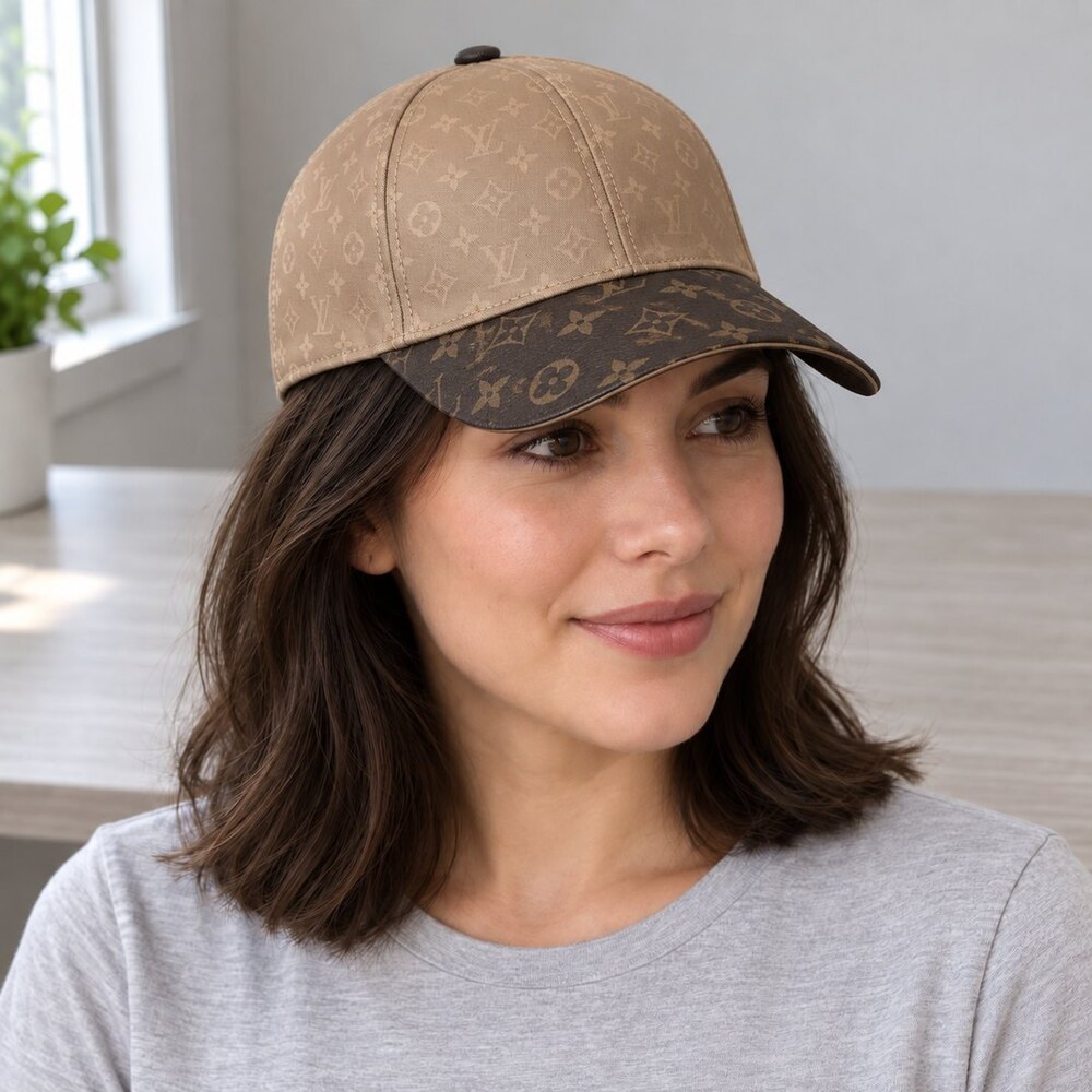 Louis Vuitton Taupe Brown Monogram Cap - Picture 2 of 6